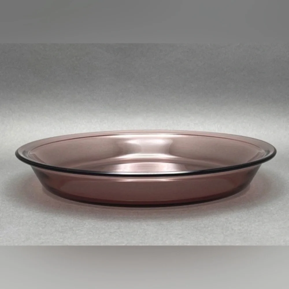 Vintage Pyrex #209 Cranberry Pie Plate 9 inch Serving Dish